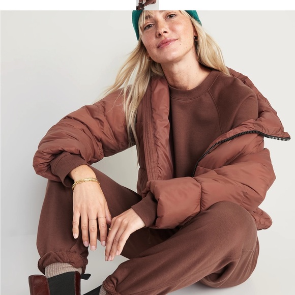 - NWT OLD NAVY Oversized Vintage Tunic Sweatshirt Color: ROOT BEER LARGE - Picture 5 of 6